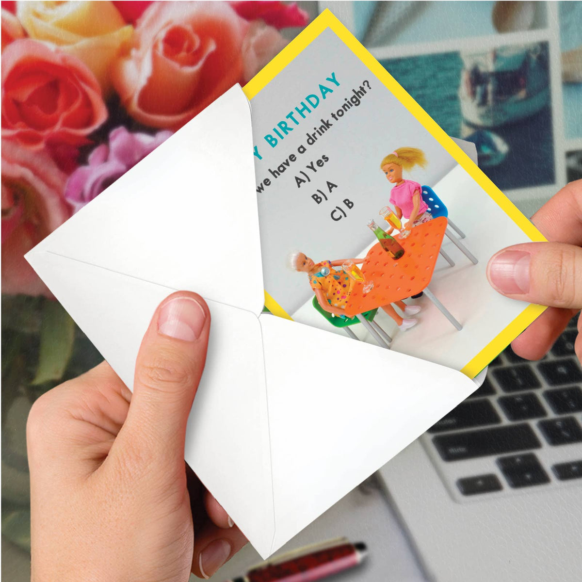 Multiple Choice Drink Funny Birthday Greeting Card
