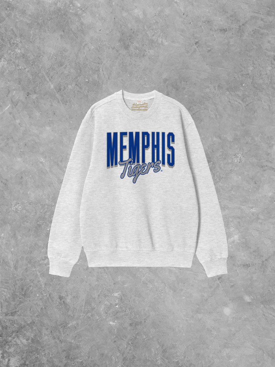Memphis Tigers Cursive, Game Day Boxy Cotton Sweatshirt