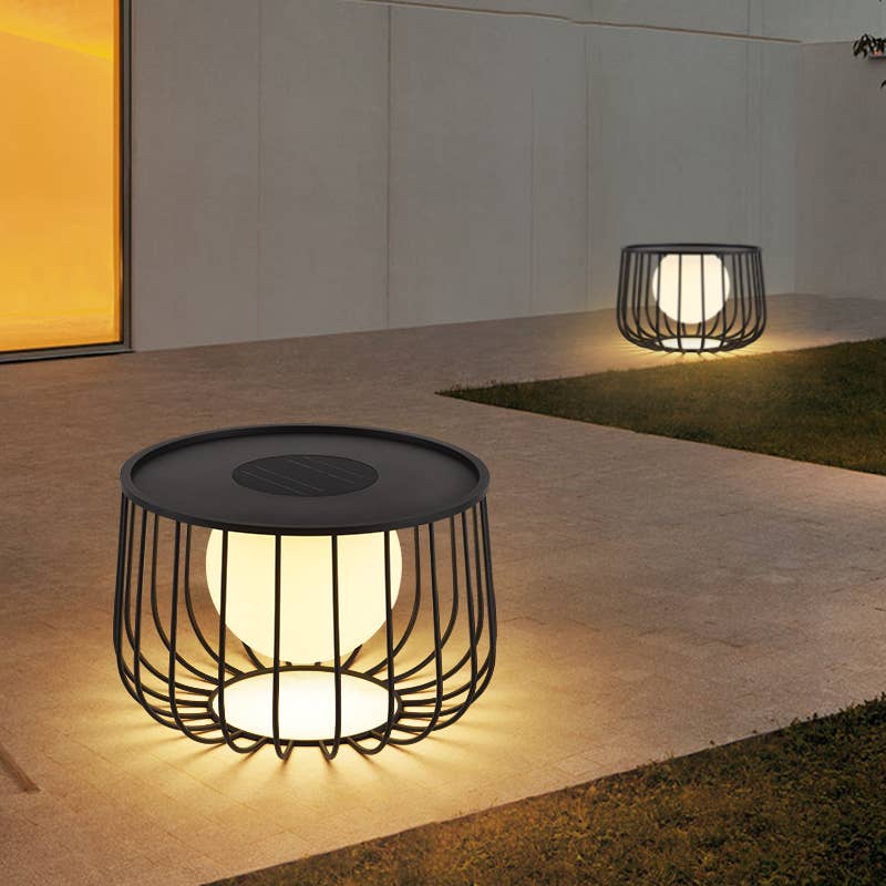 Outdoor Table with LED Light: Large