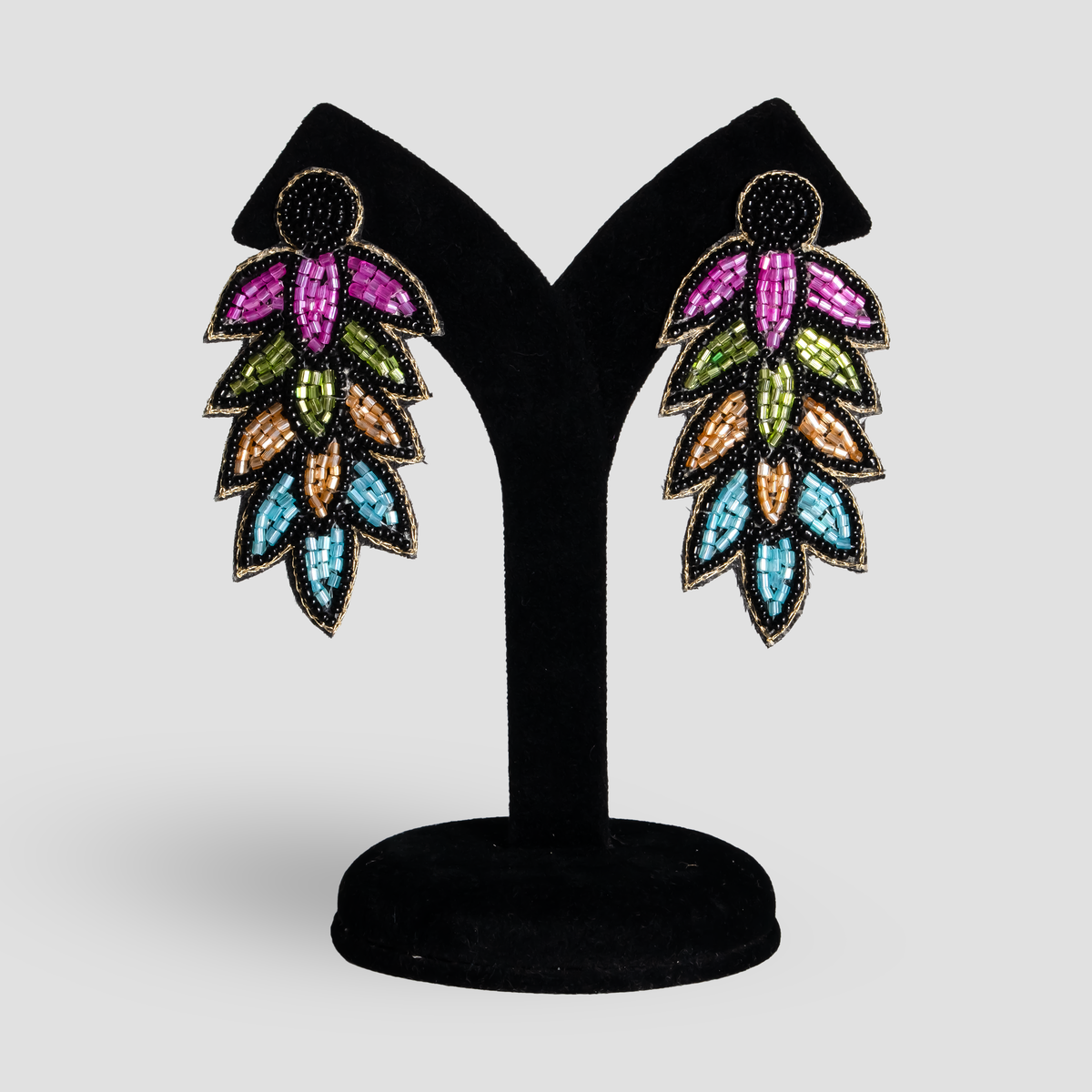 Black Leaf Earrings
