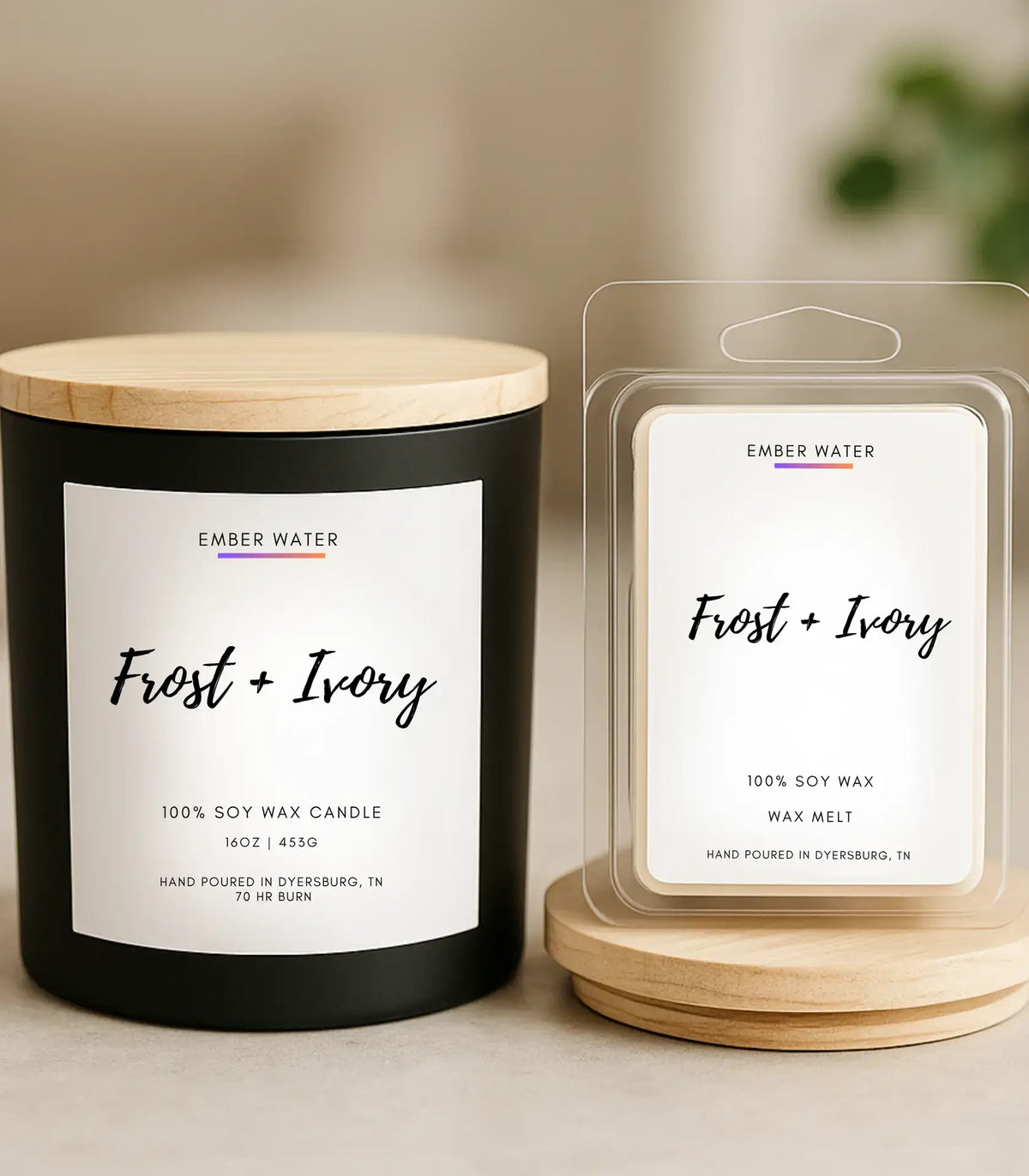 Frost + Ivory 16 oz 100% Soy Candle