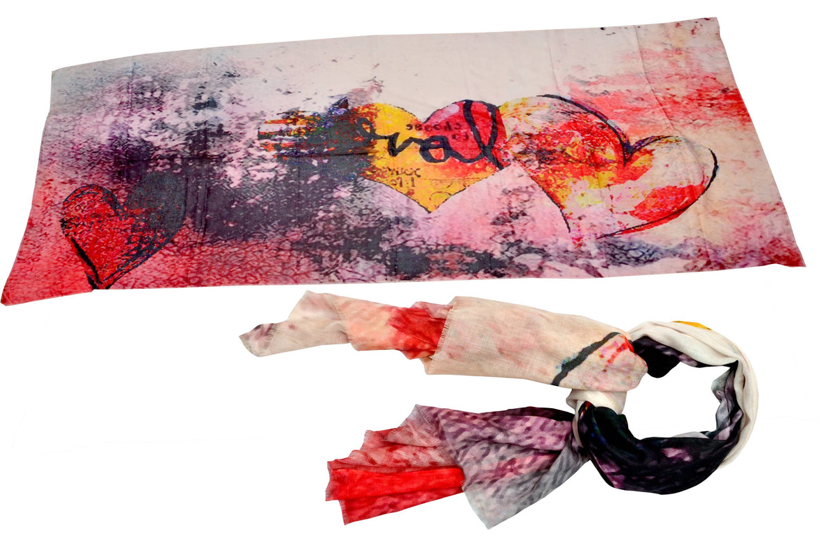 Vibrant Abstract Art Scarf