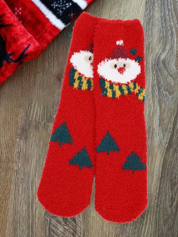 Fuzzy Christmas Socks