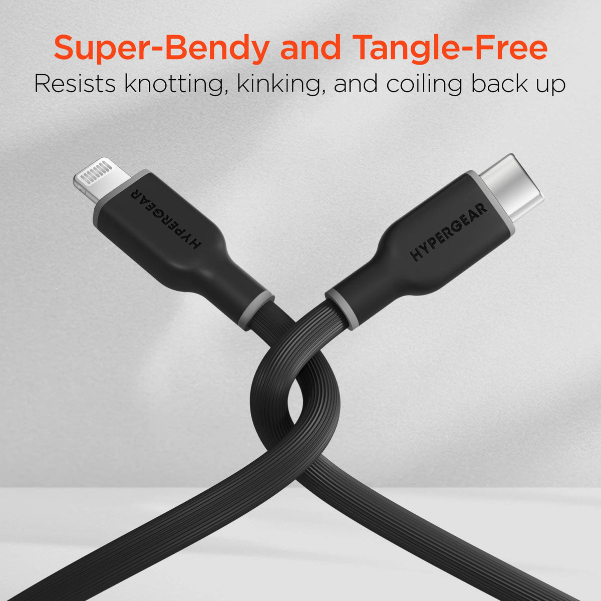FlexiPro USB-C to Lightning Soft-Touch FastCharge Cable 10ft