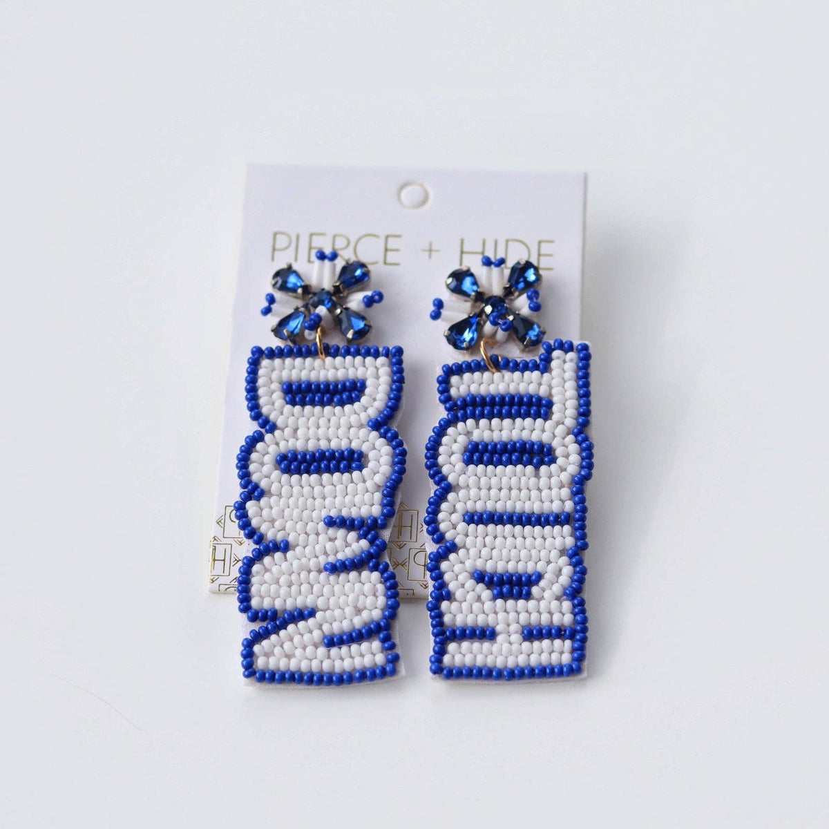 Custom Beaded Royal Touch Down Earrings | GAME DAY EARRINGS
