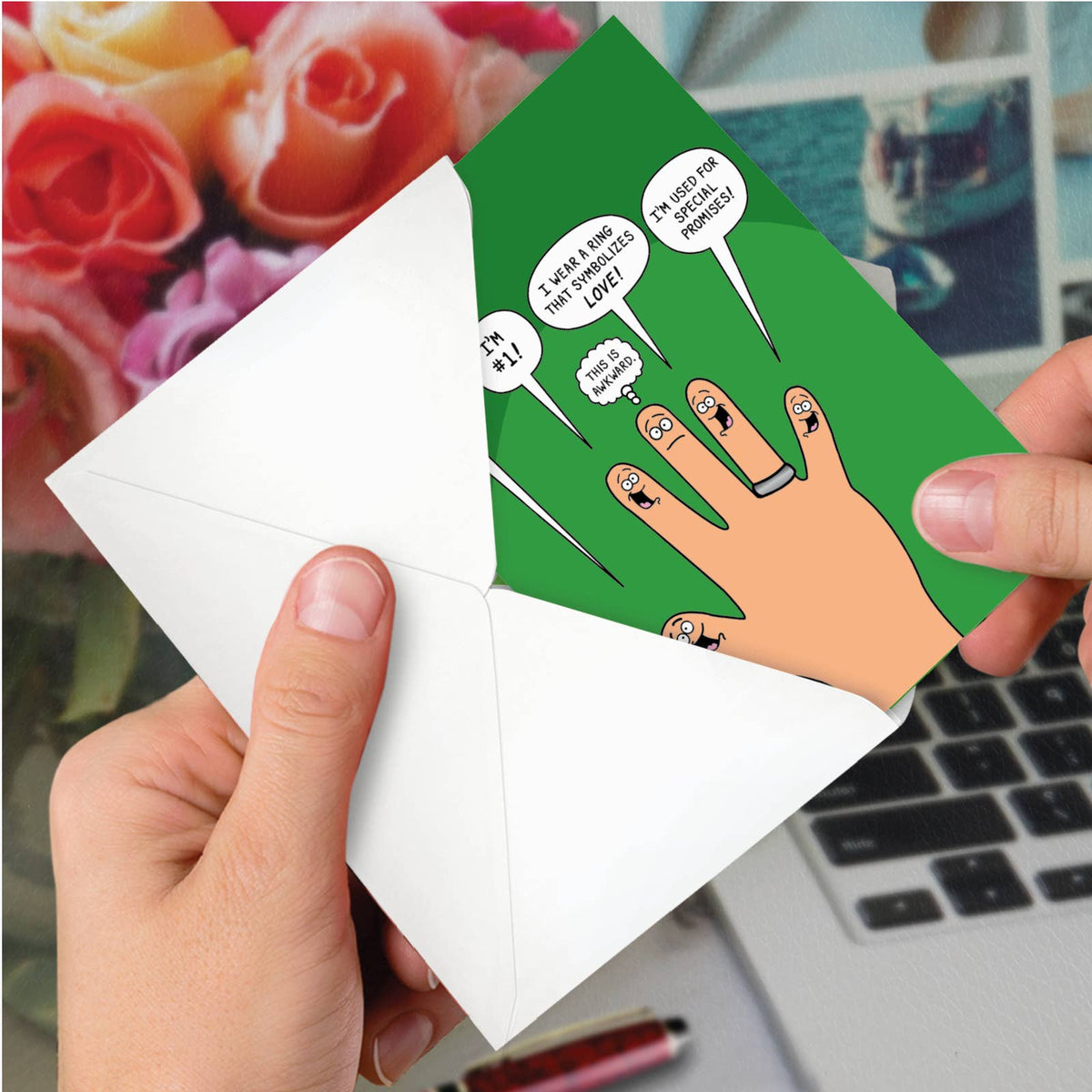 Middle Finger Funny Birthday Greeting Card