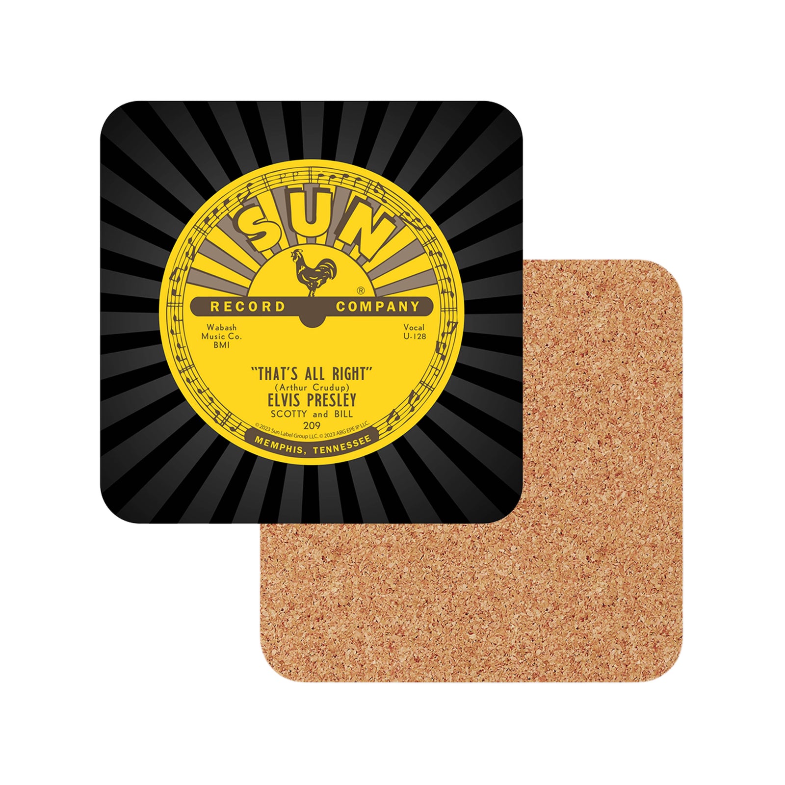 Sun Record Coasters - Elvis All Right