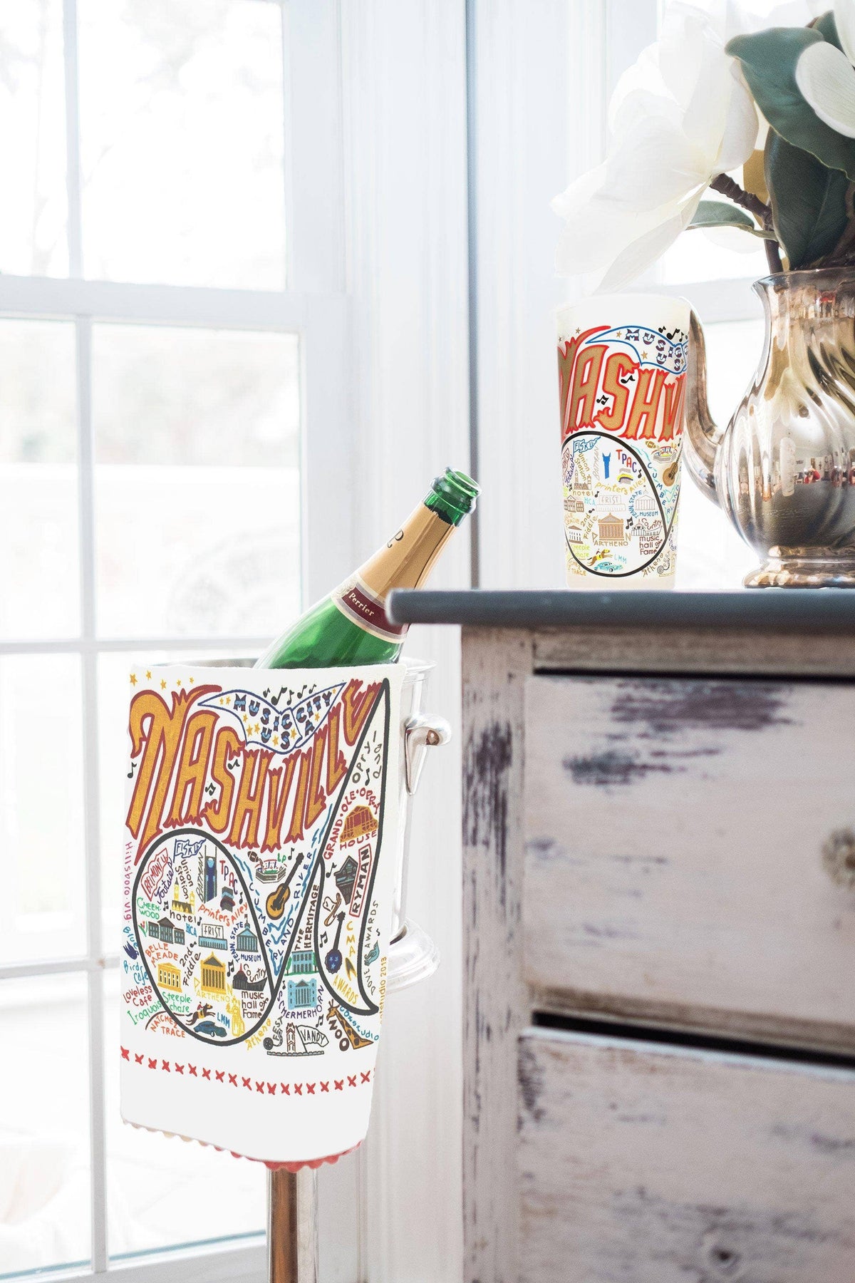 Nashville Frosted Drinking Glass