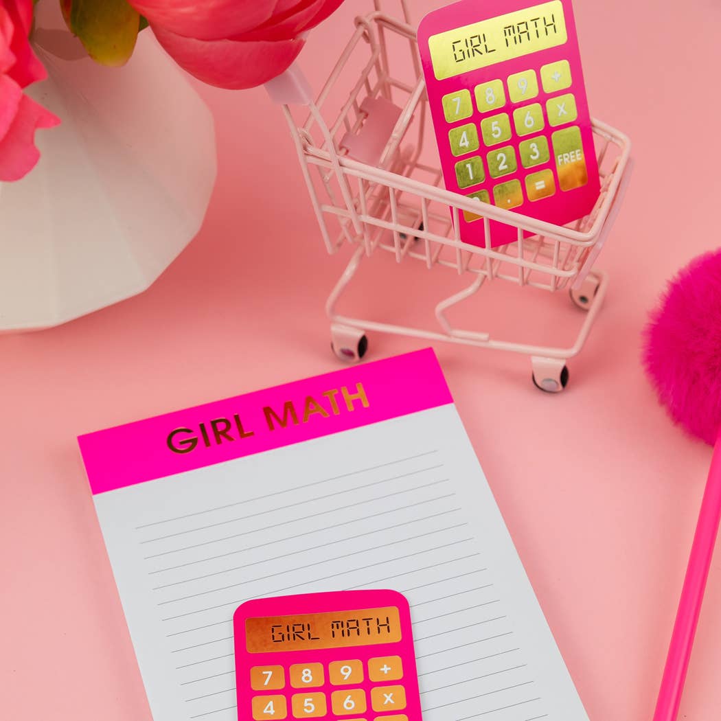 Girl Math - Calculator Vinyl Sticker, Funny Gift