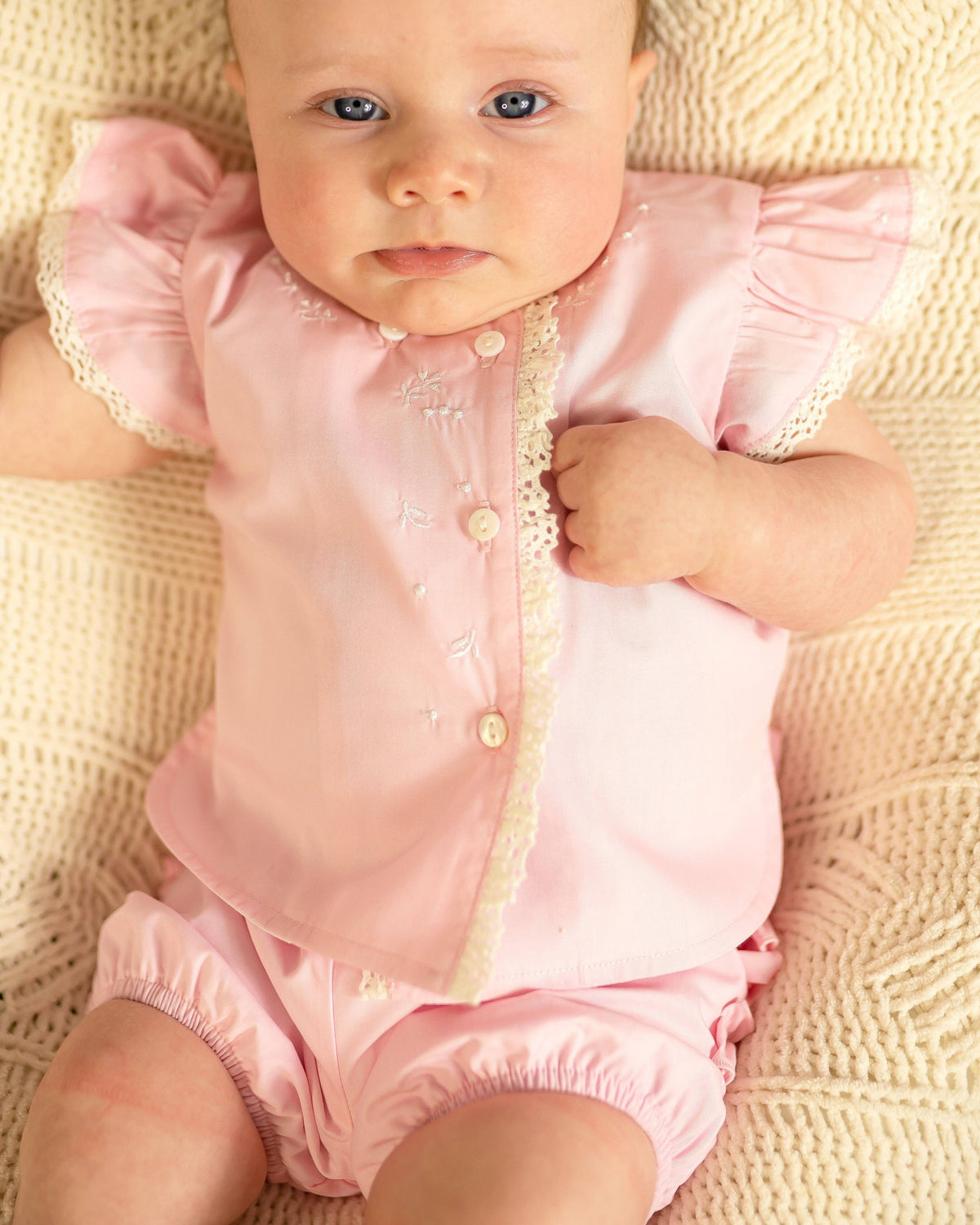 Diaper Cover Set: Floral and Lace: 3m