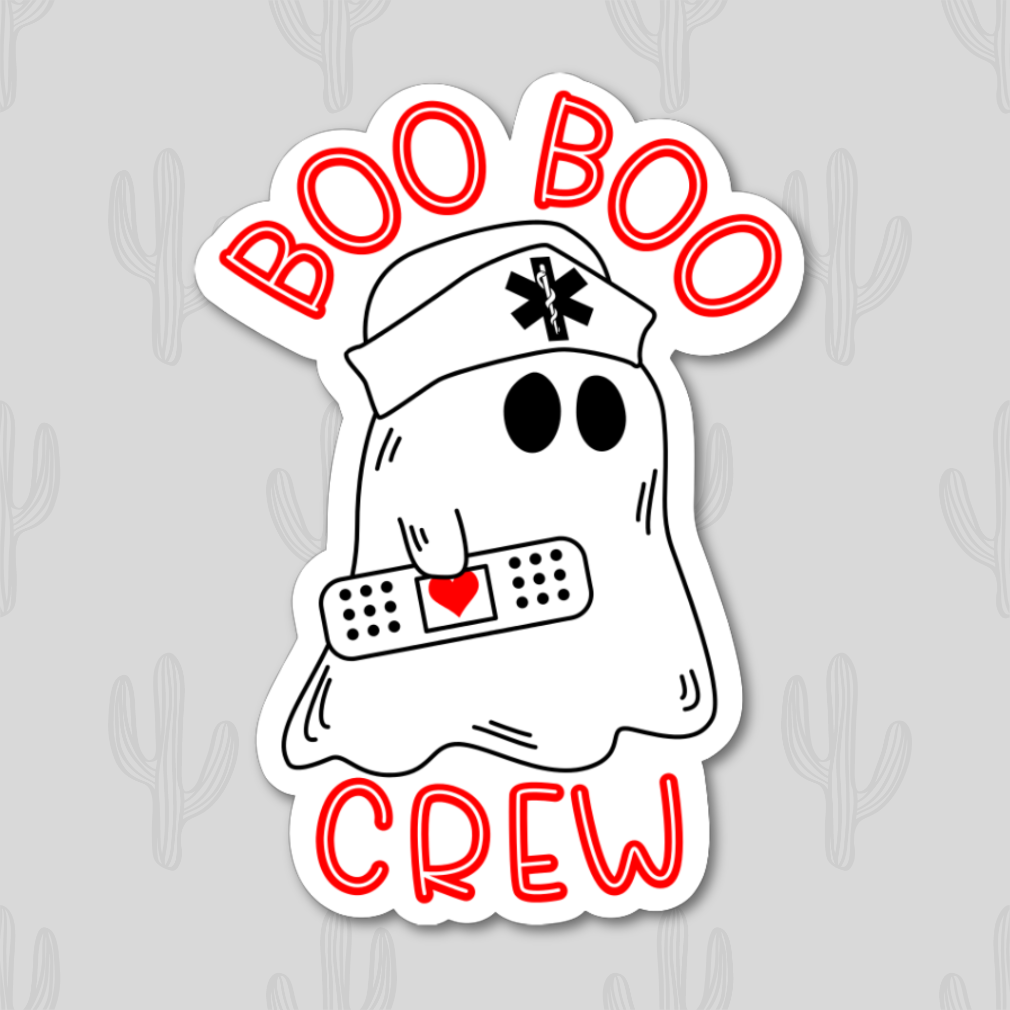 Cute Funny Ghost Halloween Sticker, Medical Sticker: Unpackaged