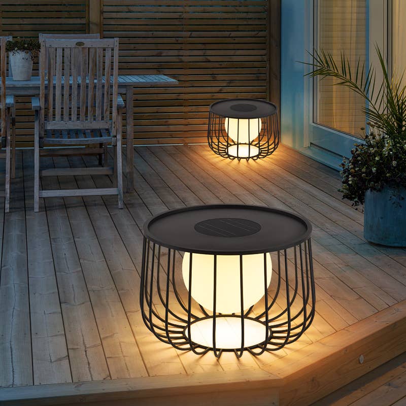Outdoor Table with LED Light: Large
