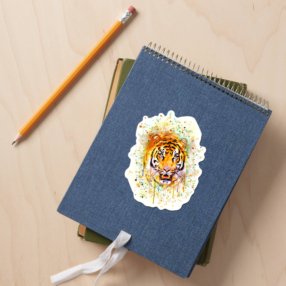STICKERS Tiger Watercolor