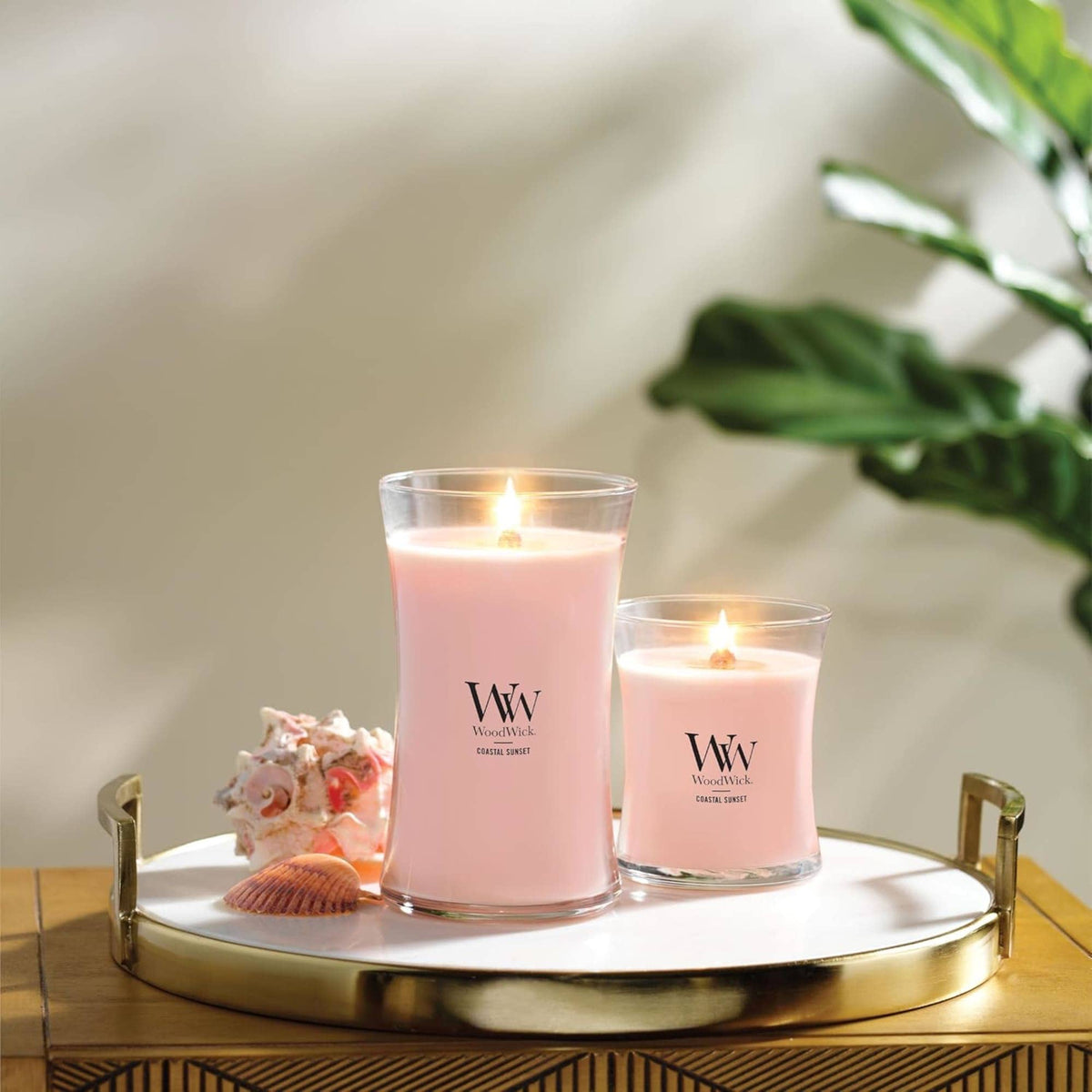 Coastal Sunset Large Hourglass Candle, 21.5 oz