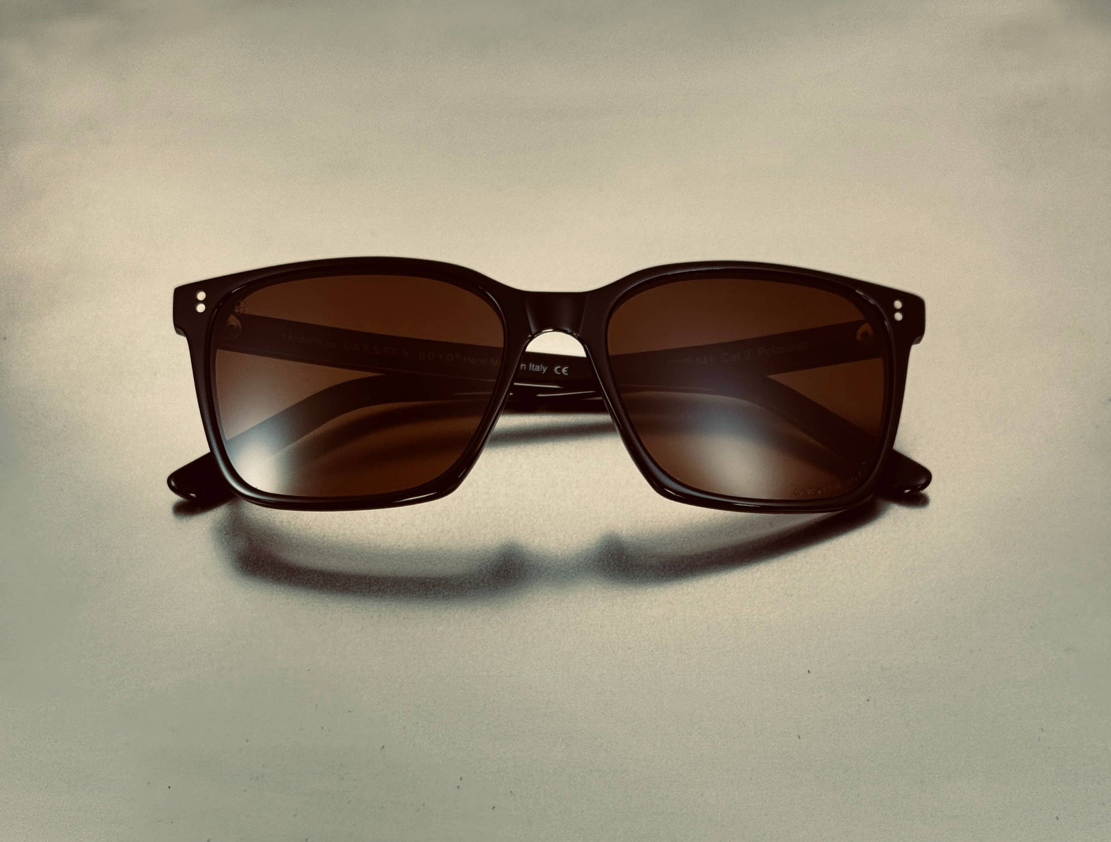 Tanner Unisex Sunglasses, Mazzucchelli Acetate Frame: Black/Brown