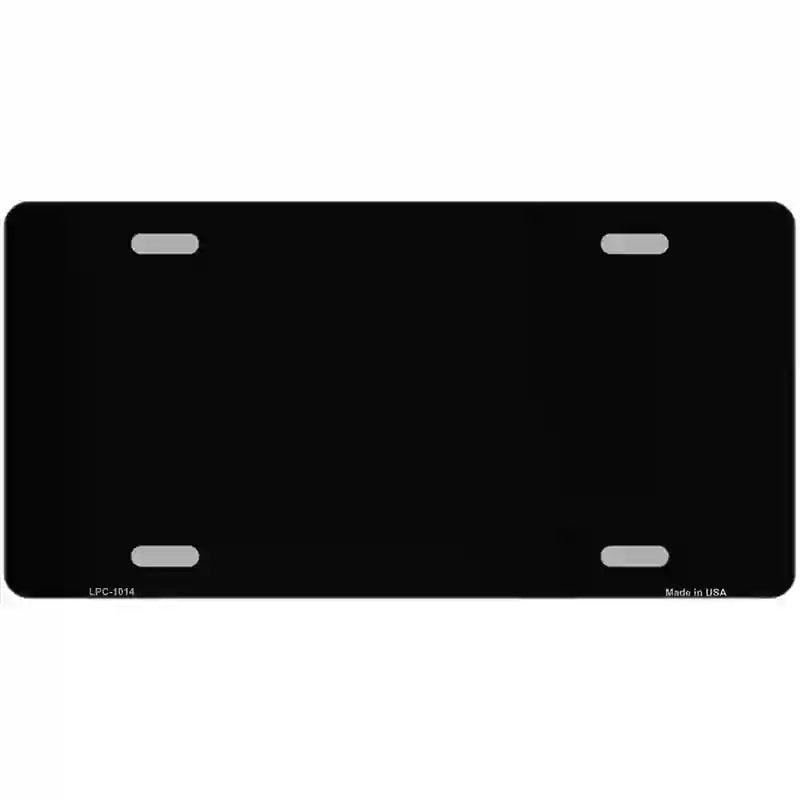 Black Metallic Solid Metal Novelty License Plate
