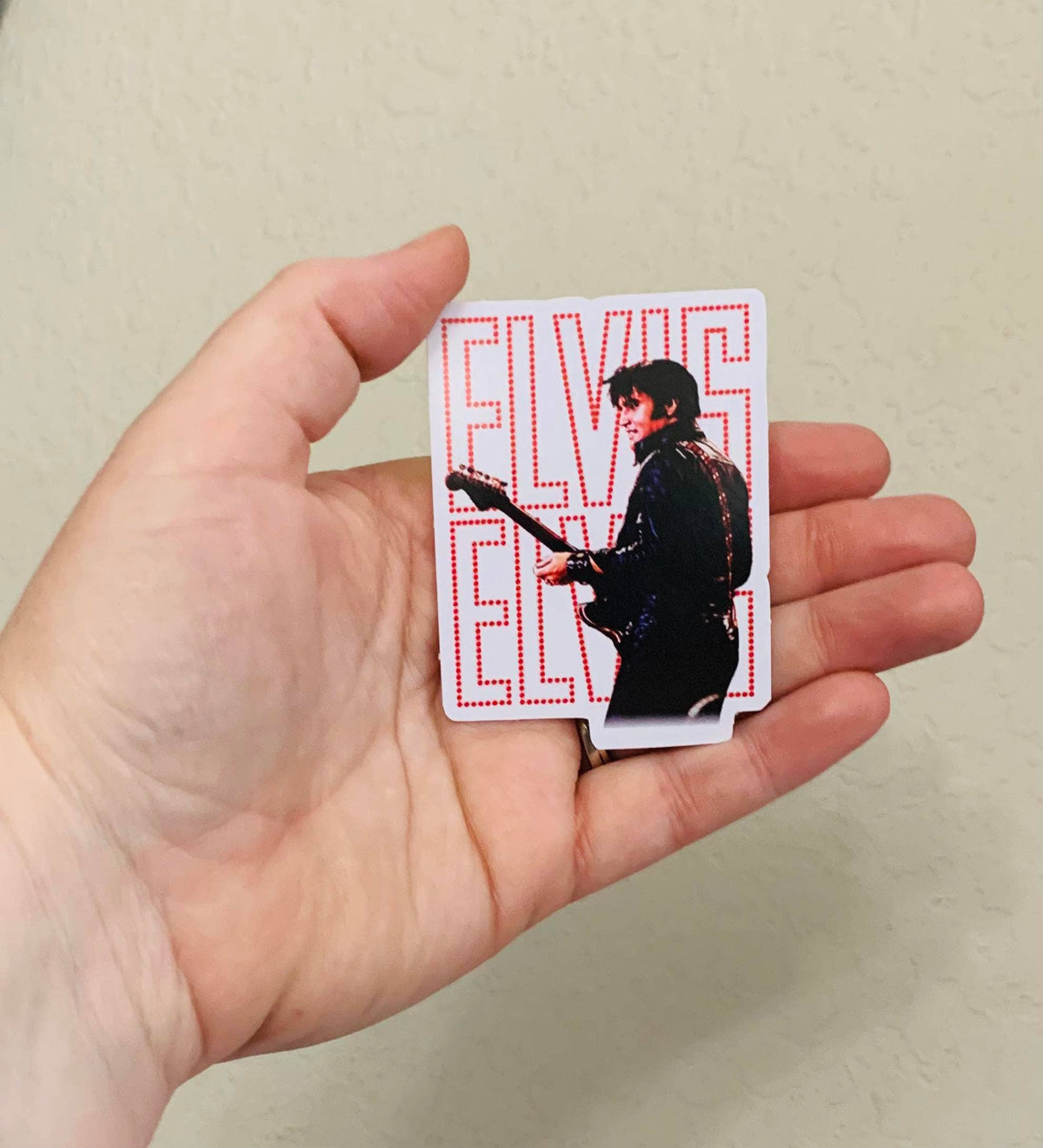 Elvis Red and Black- Elvis Stickers Glossy Vinyl