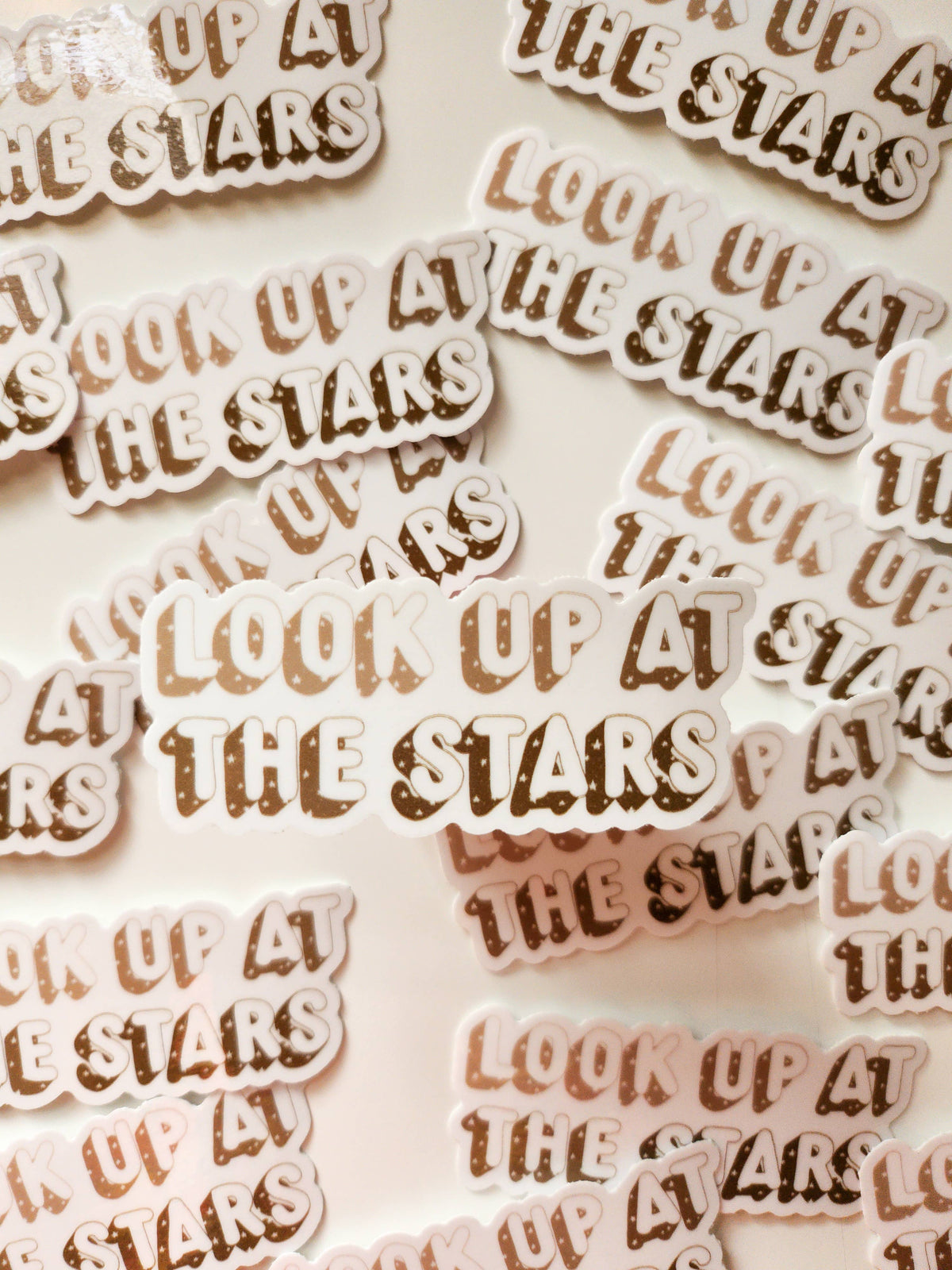 Look Up At the Stars Sticker, 3 x 3in | Galaxy + Astronomy
