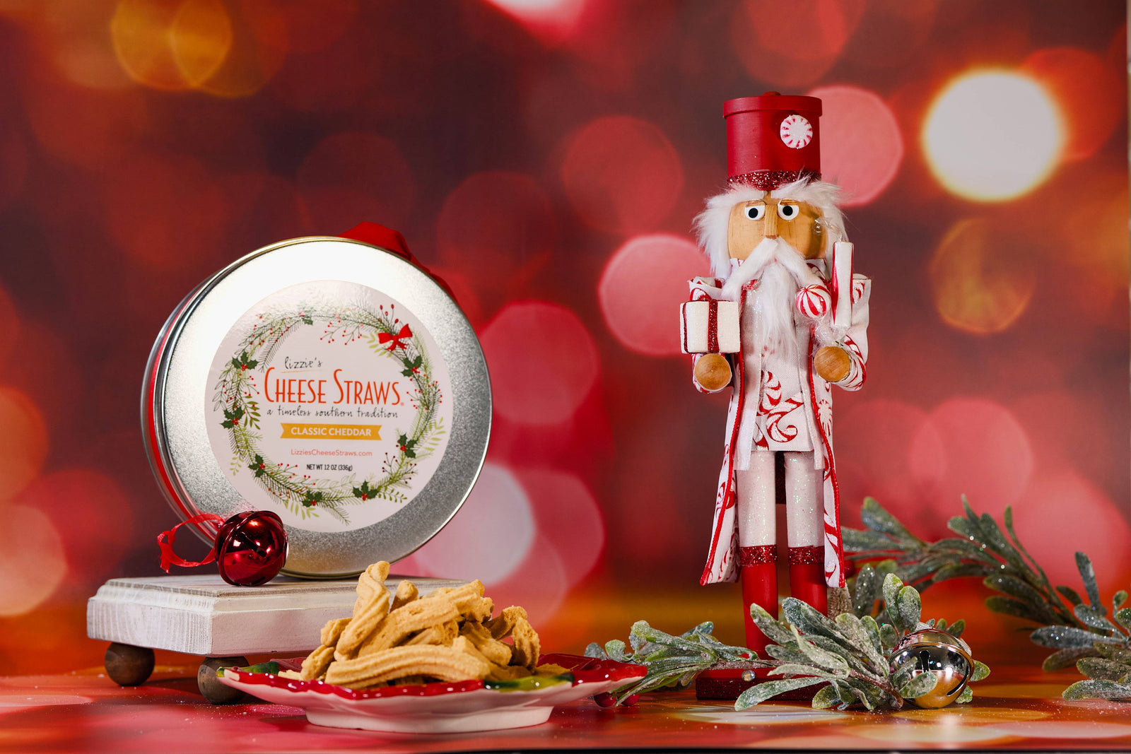 Holiday Classic Cheddar Cheese Straws Tin 12 oz.