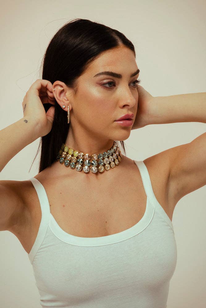 Tennis Studs: Rhodonite