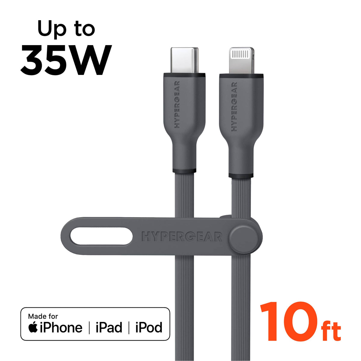 FlexiPro USB-C to Lightning Soft-Touch FastCharge Cable 10ft