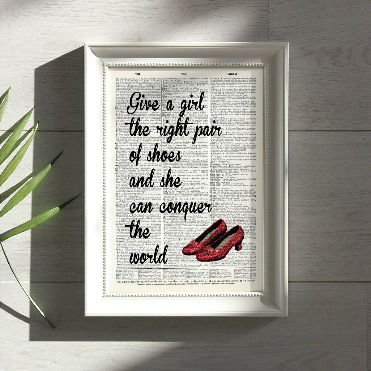 Art | Dictionary Page | Vintage | Give a girl right shoes