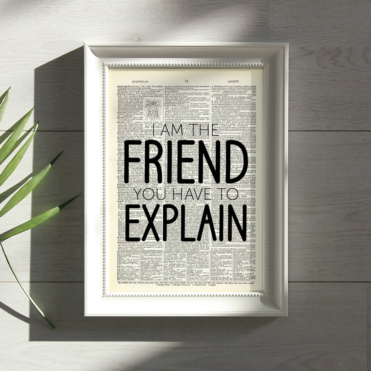 Art Print Dictionary Page | Vintage | I Am The Friend