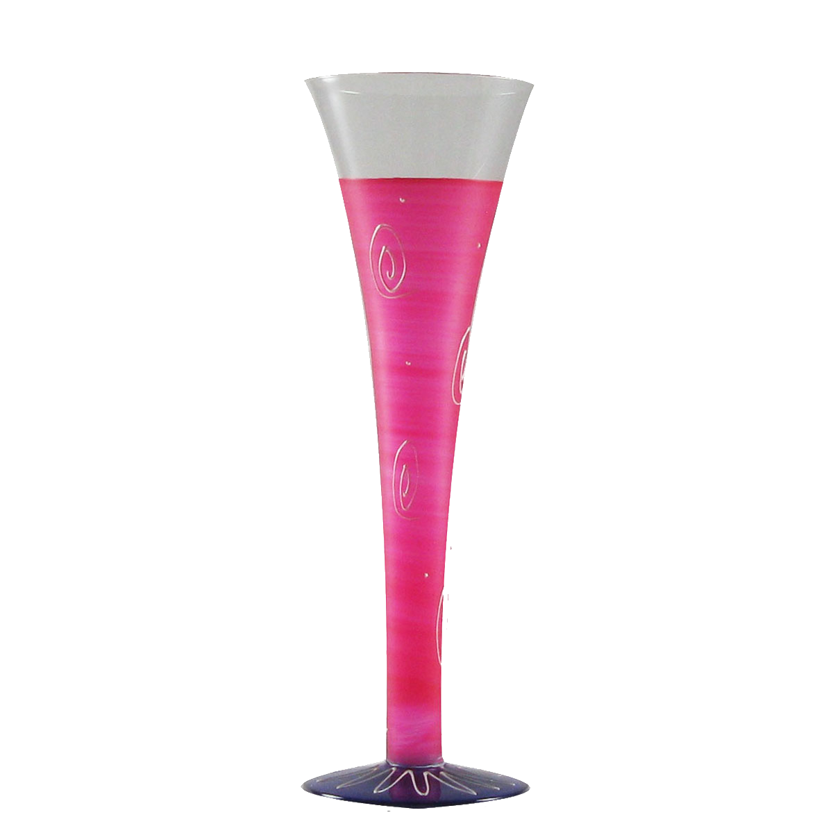 Peruvian Splendor Pink Hollow Flute Glasses