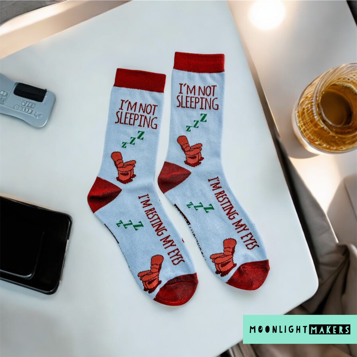 I'm Not Sleeping, I'm Resting My Eyes - Unisex Socks - CLOSEOUT SALE