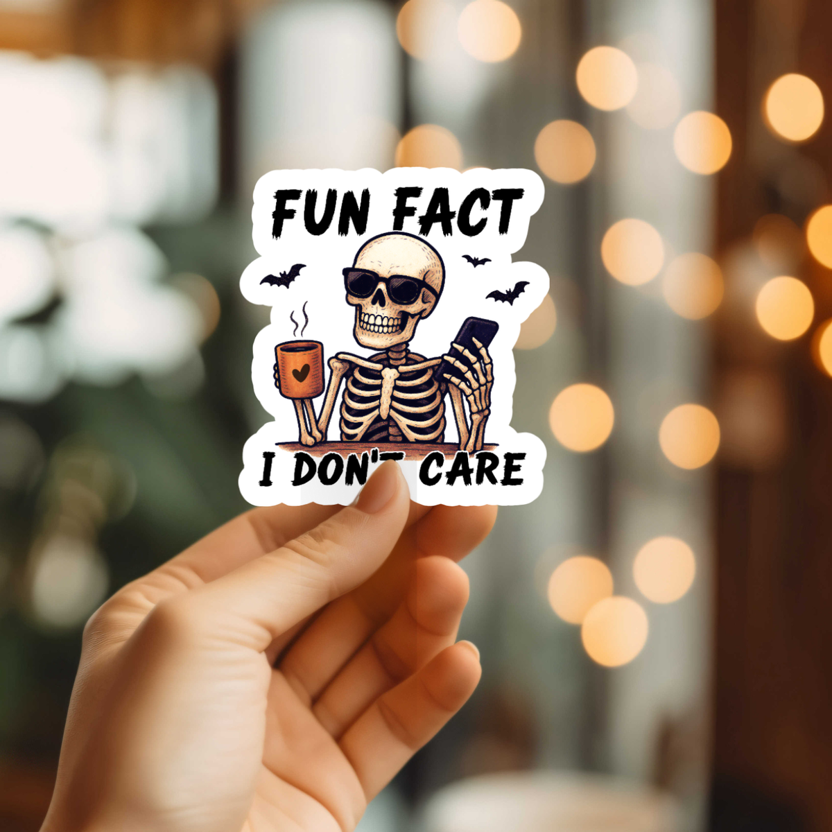 Funny I Don't Care Vinyl Sticker