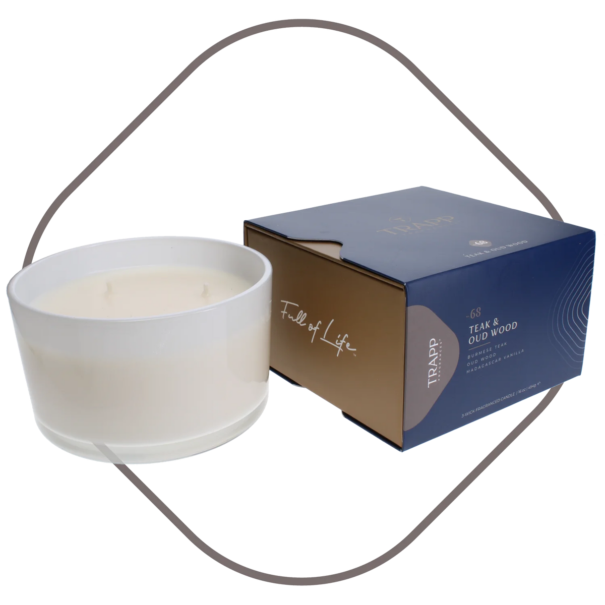 Teak &amp; Oud Wood Candle