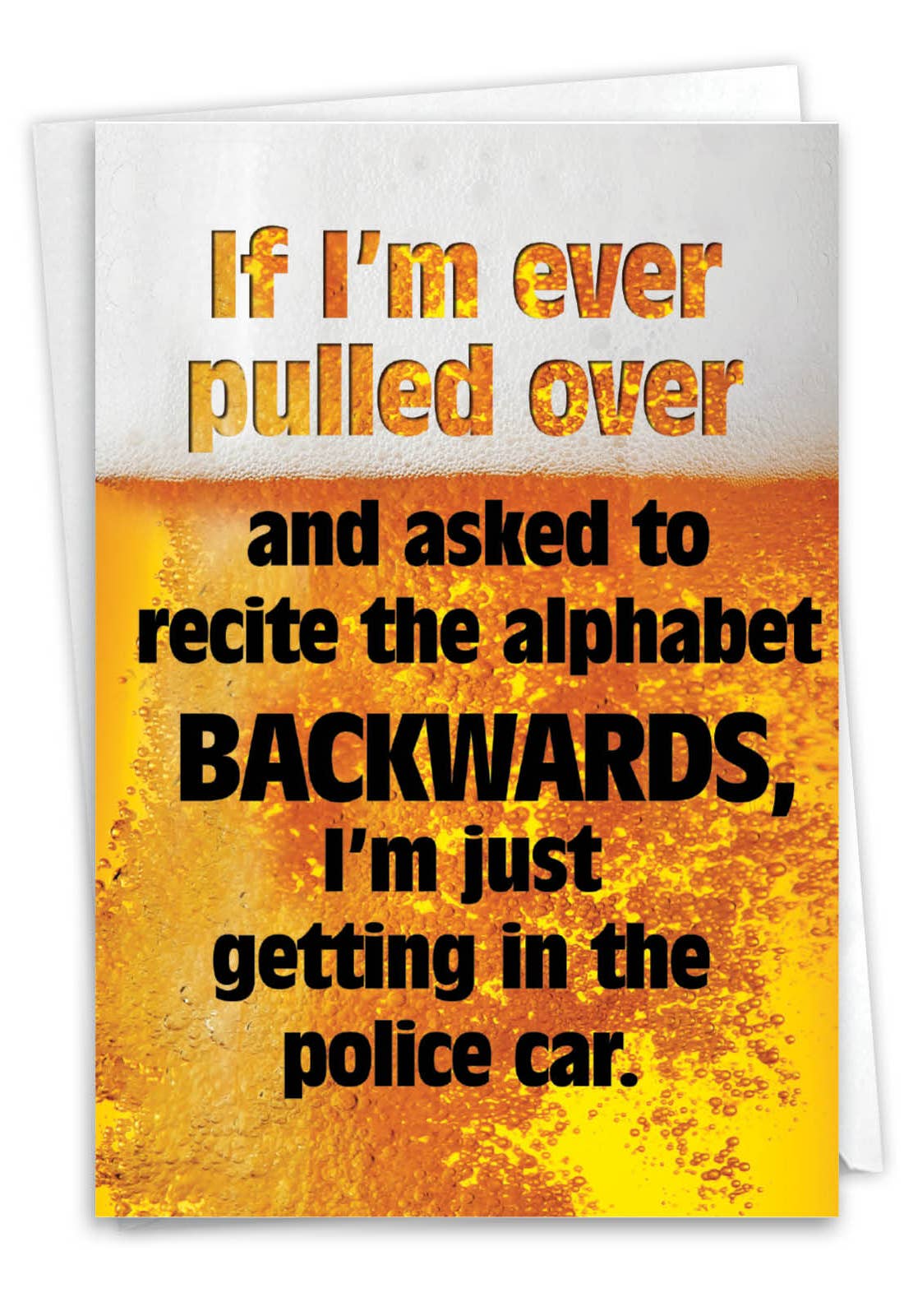 Alphabet Backwards Funny Birthday Greeting Card