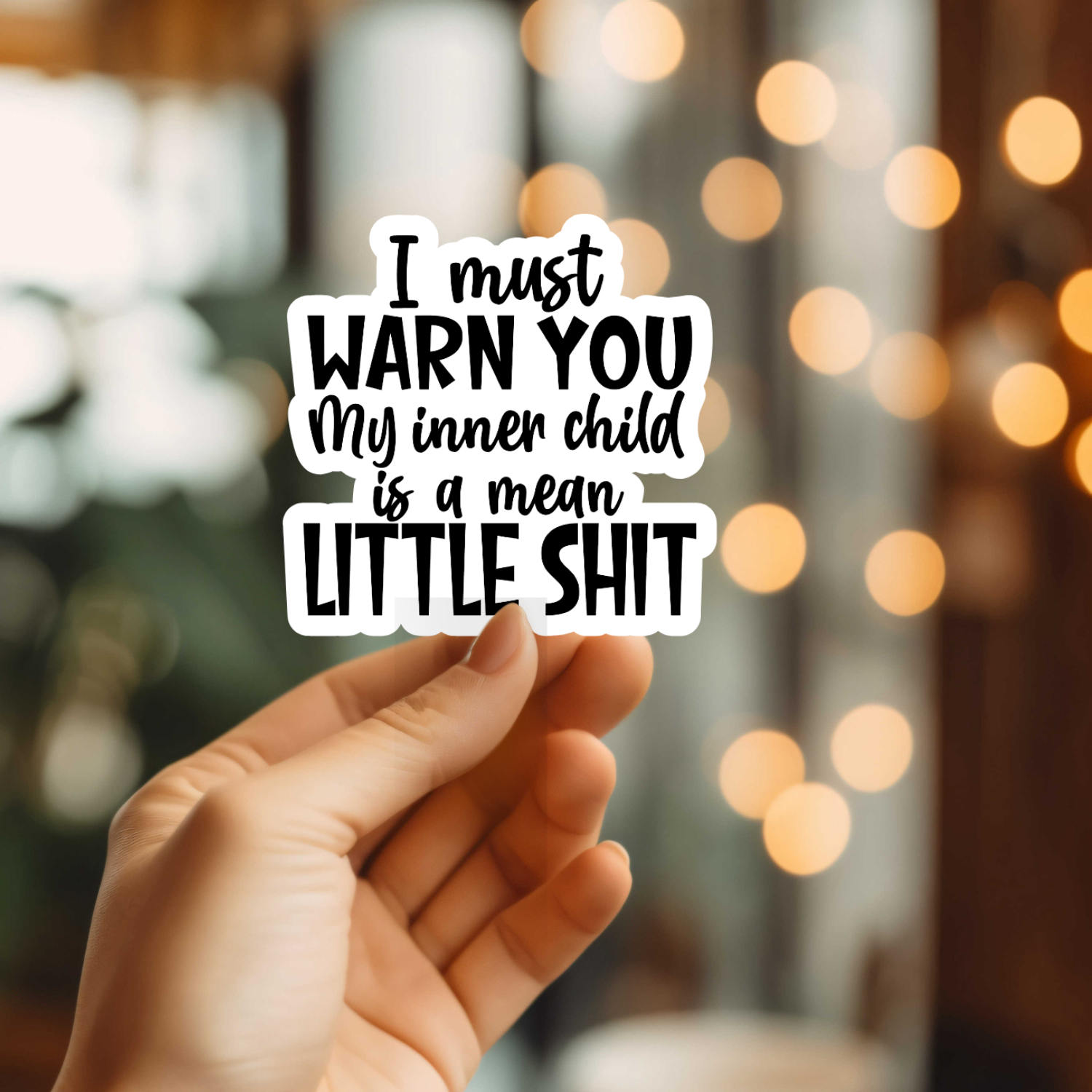 Funny I Must Warn You Vinyl Sticker