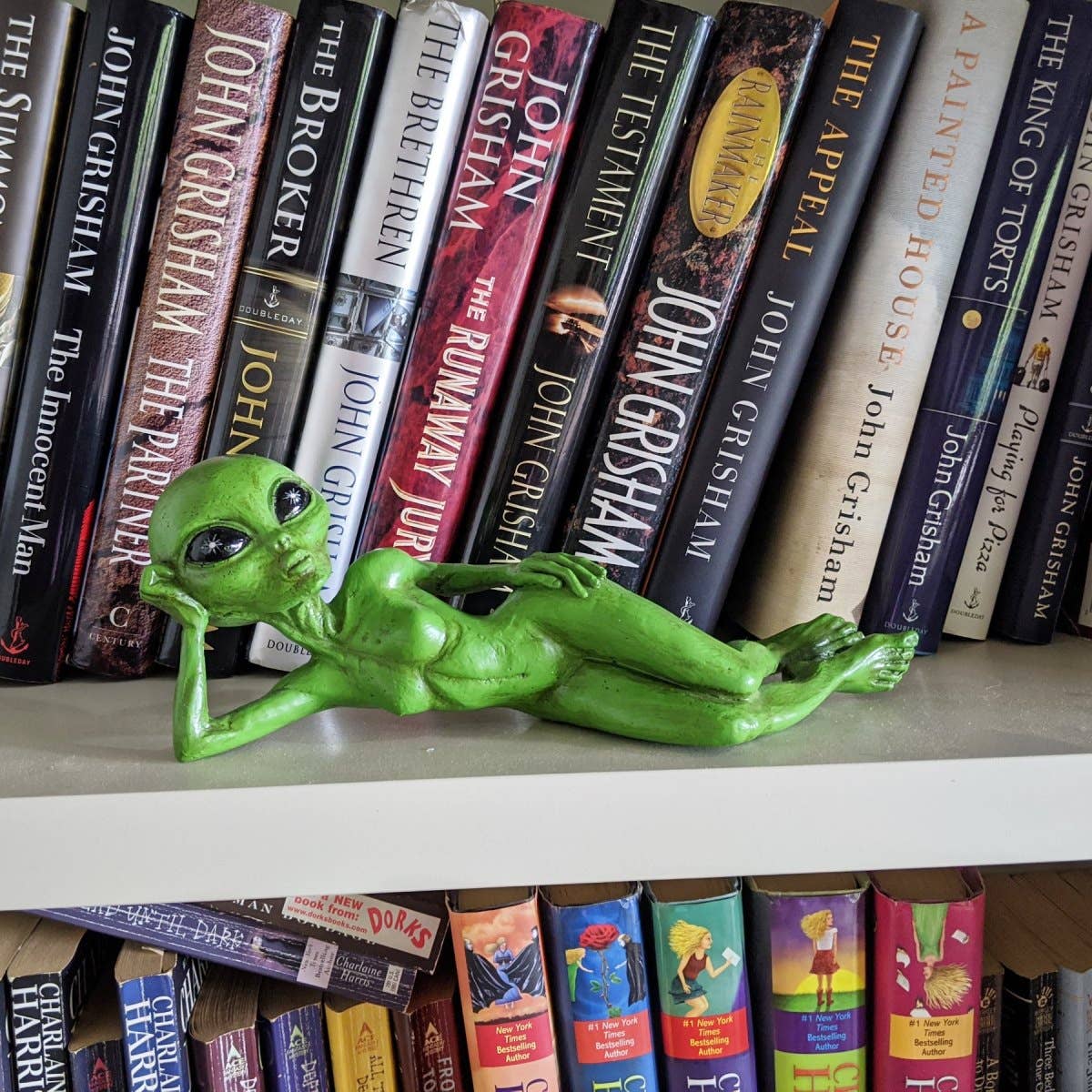 Alien Invasion Sexy 10” long Lying Female Alien Statue