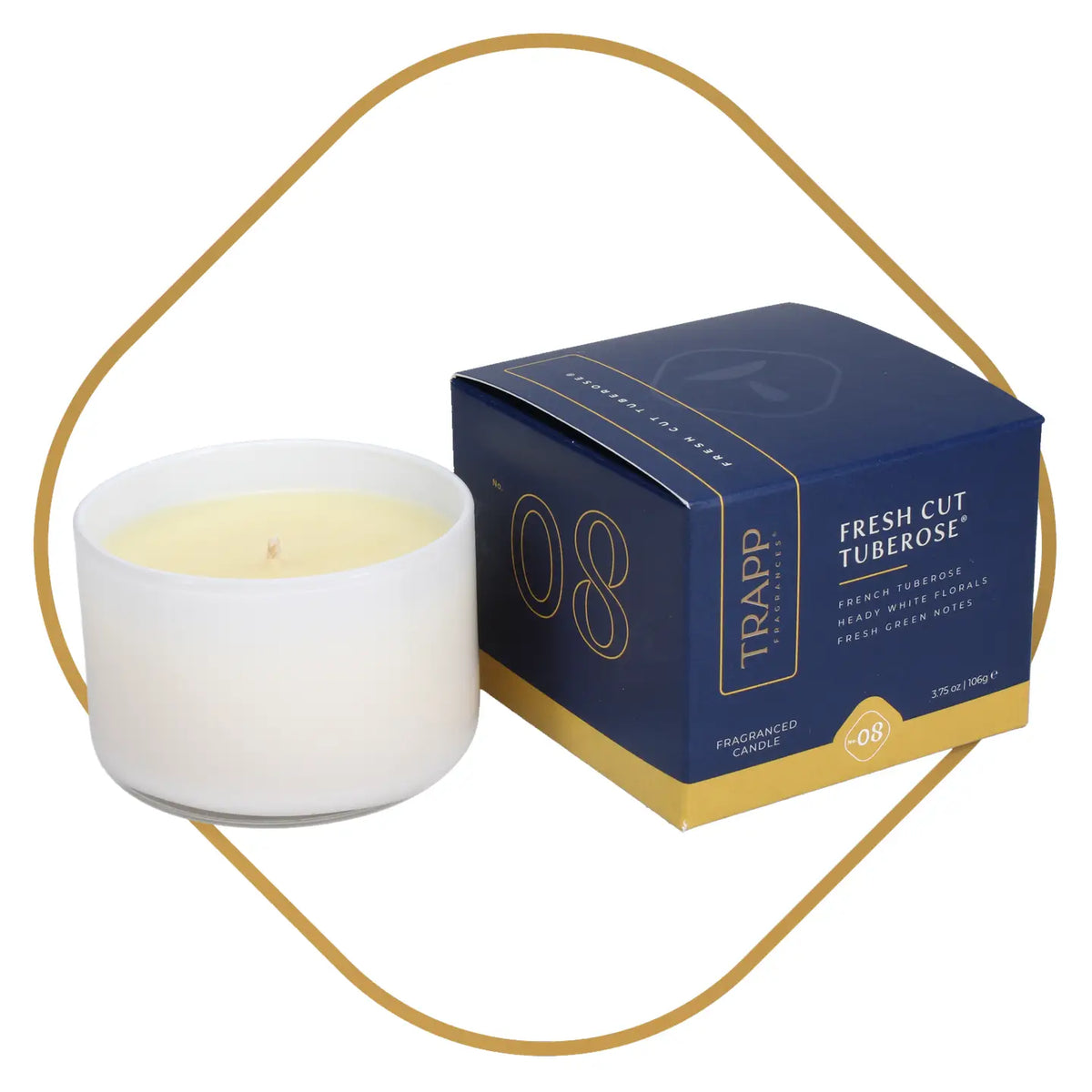 No. 08 Fresh Cut Tuberose®3.75 oz. Small Poured Candle