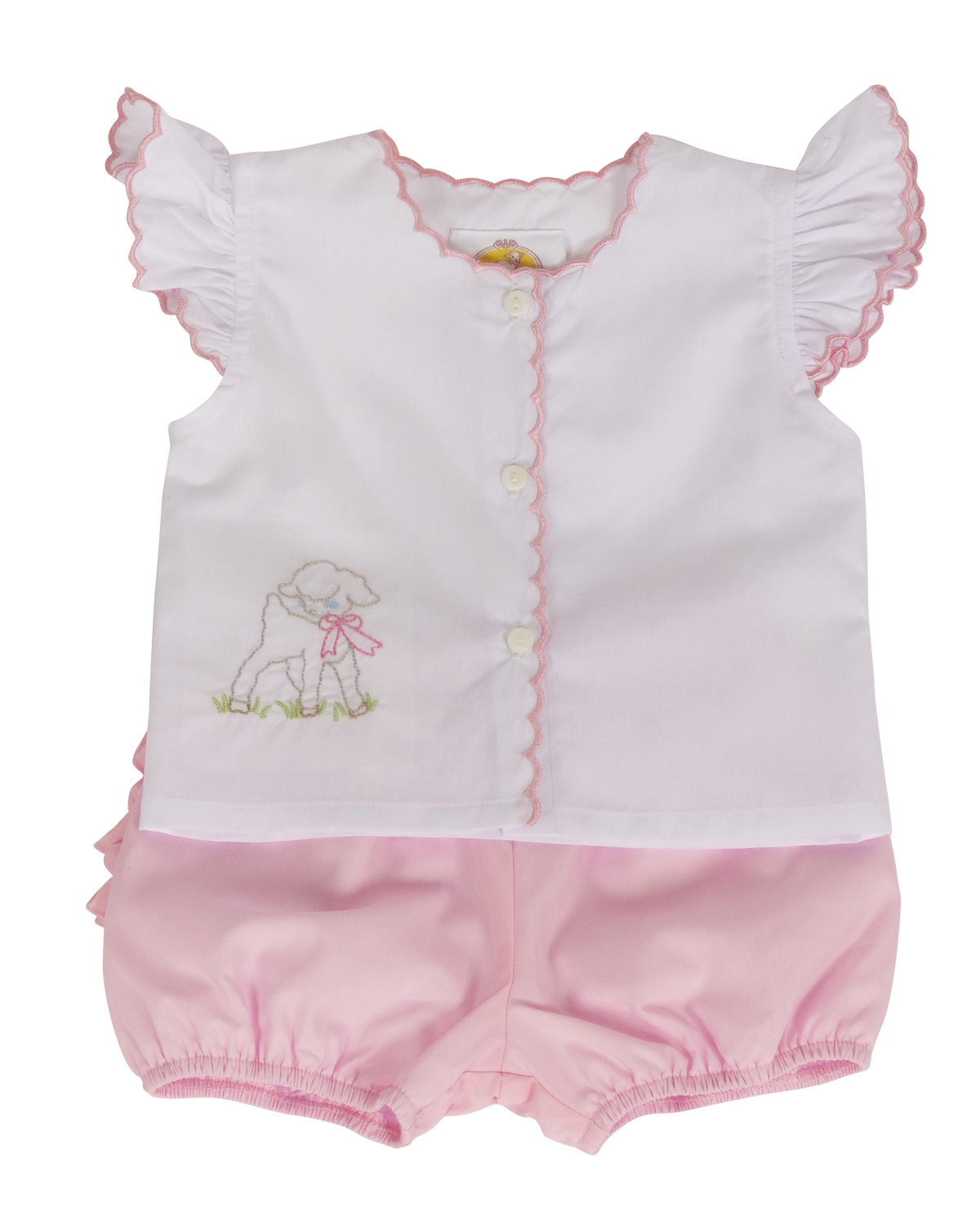 Diaper Cover Set: Pink Lamb: 3m