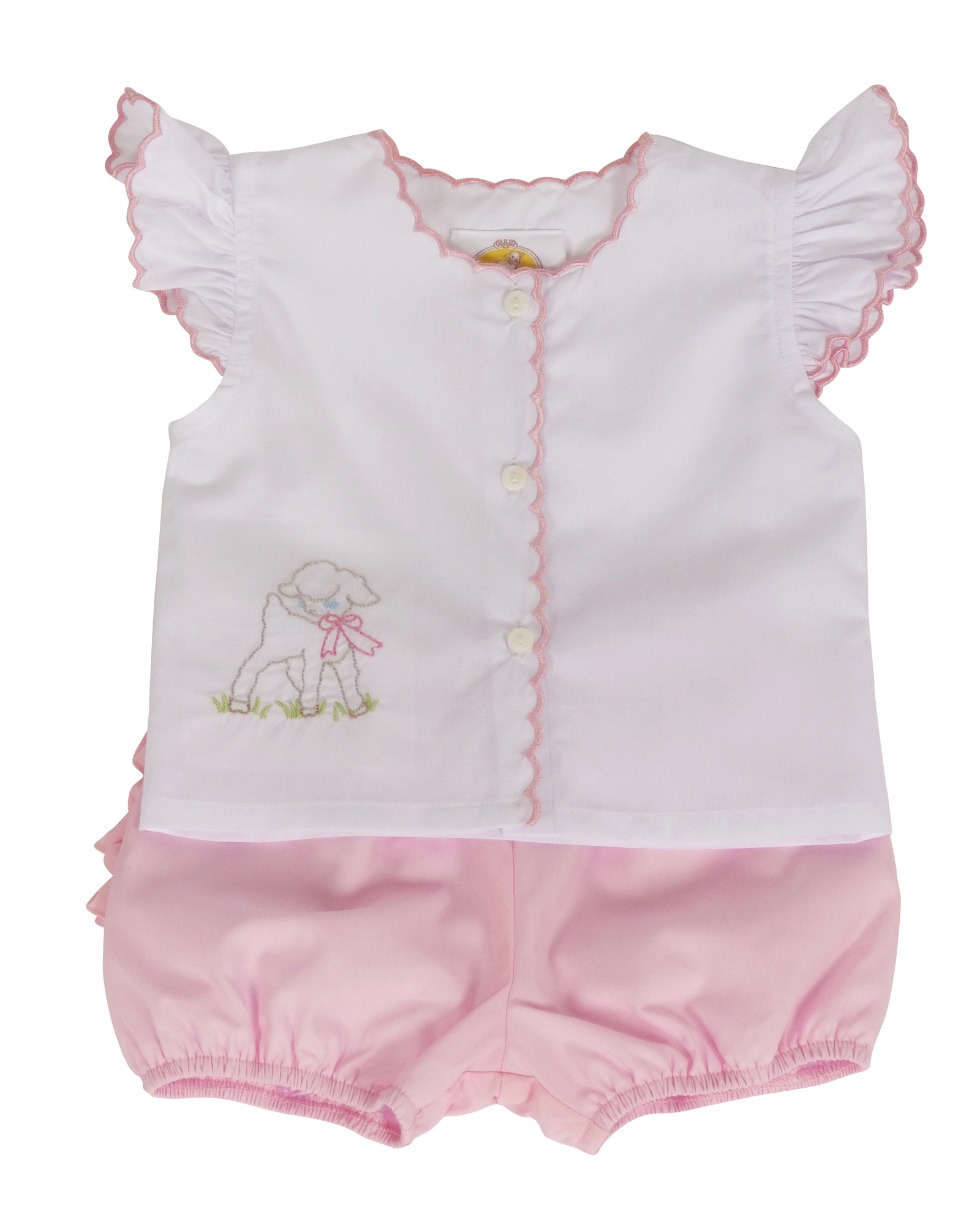 Diaper Cover Set: Pink Lamb: 3m