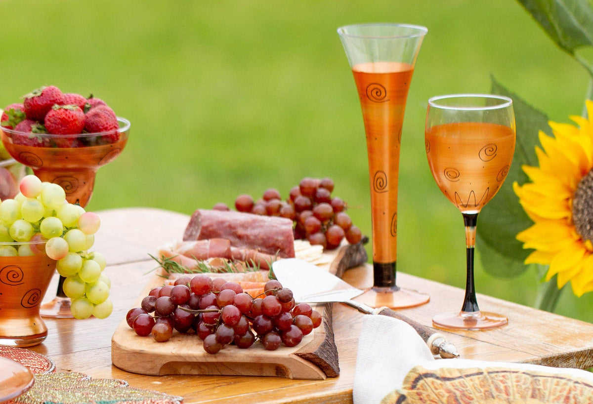 Tuscan Sunset Hollow Flute Glasses