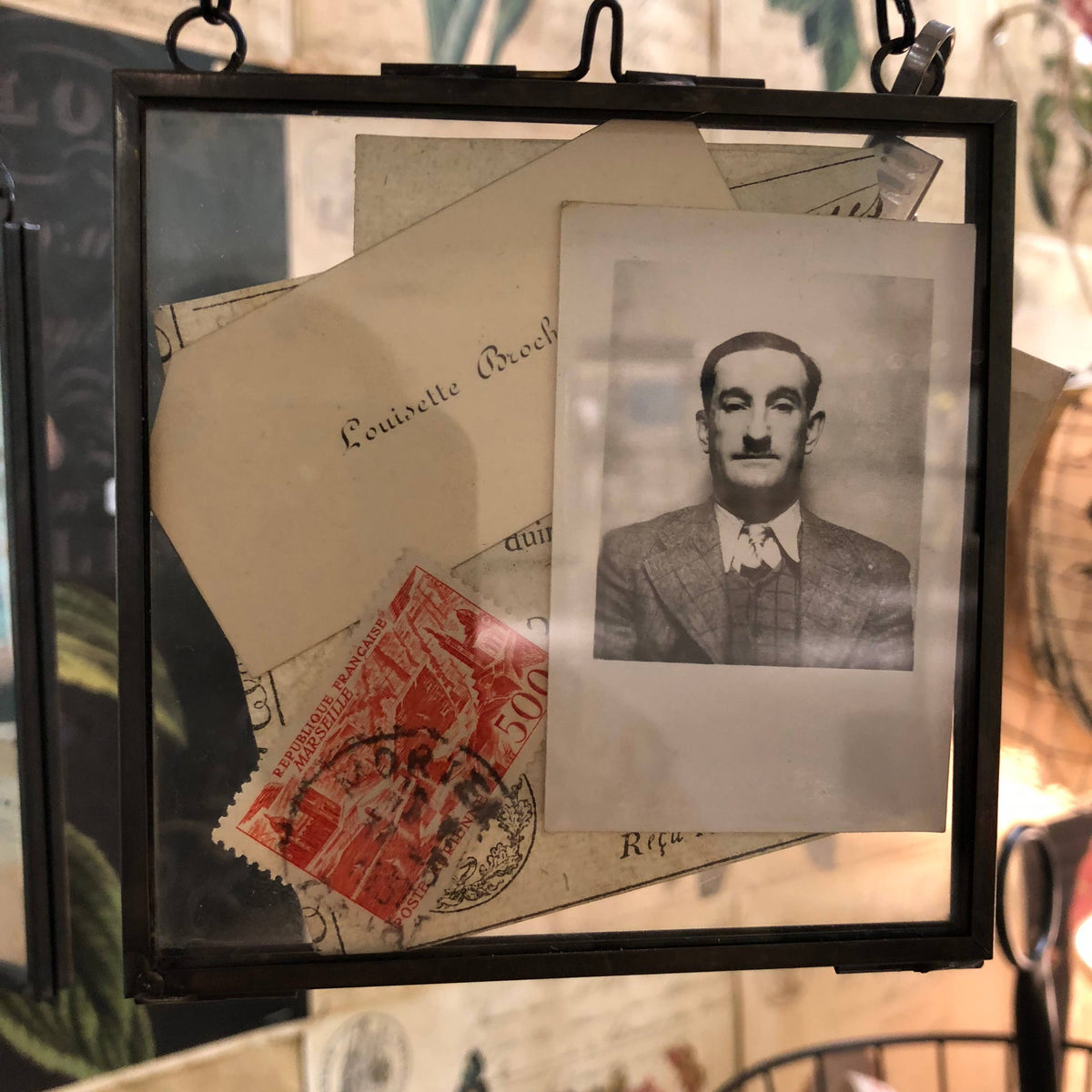 4" x 4" Black Zink Glass Frame