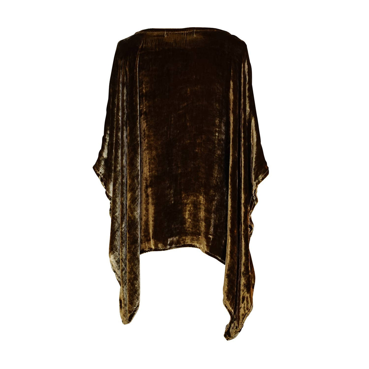 Olive Silk Velvet Scarf Top