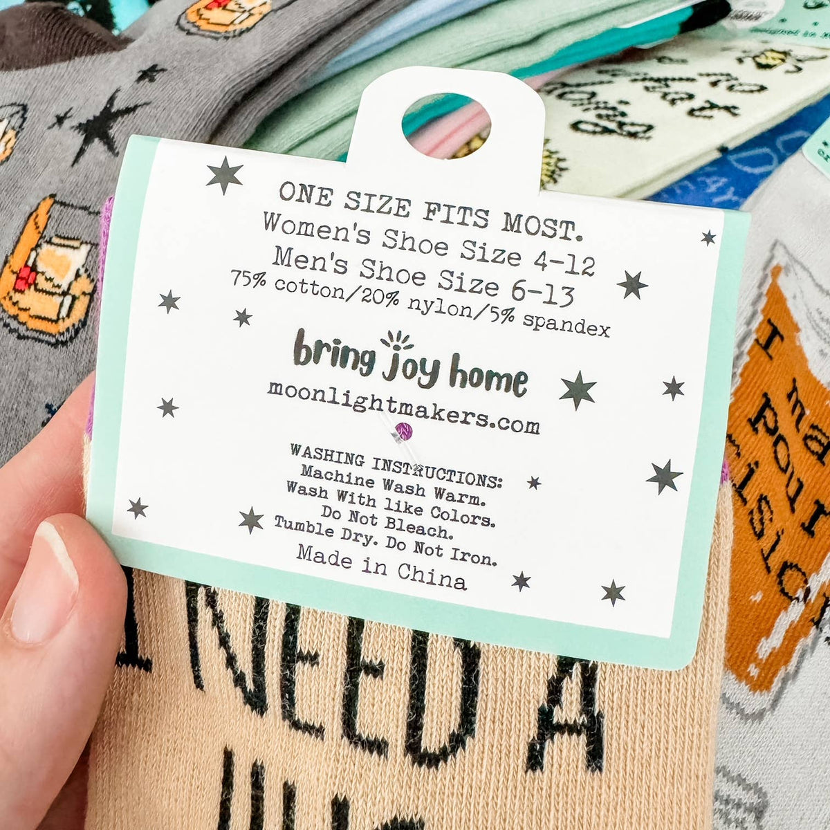 I Need a HUGe Margarita - Funny Unisex Socks - Tequila, Gift
