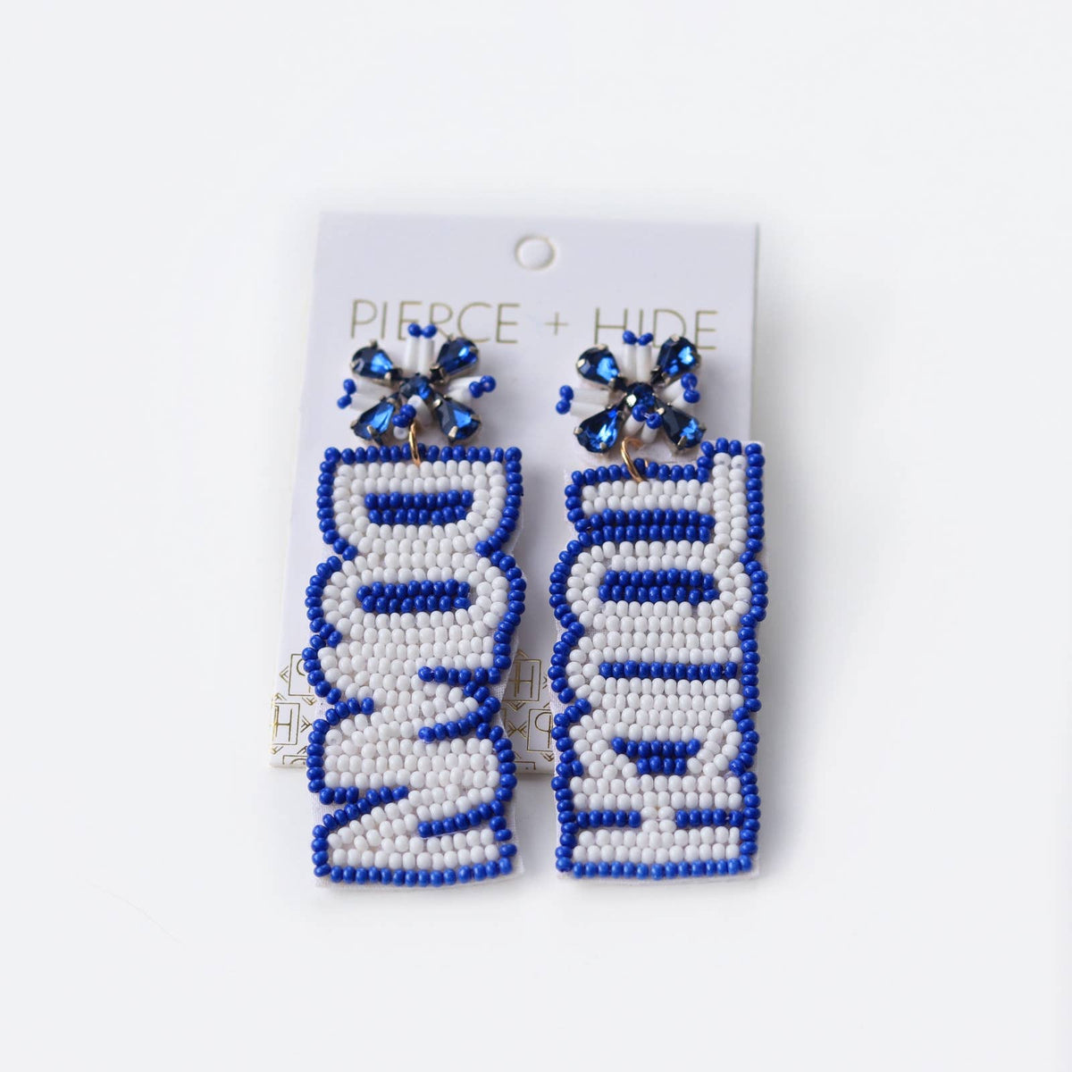 Custom Beaded Royal Touch Down Earrings | GAME DAY EARRINGS