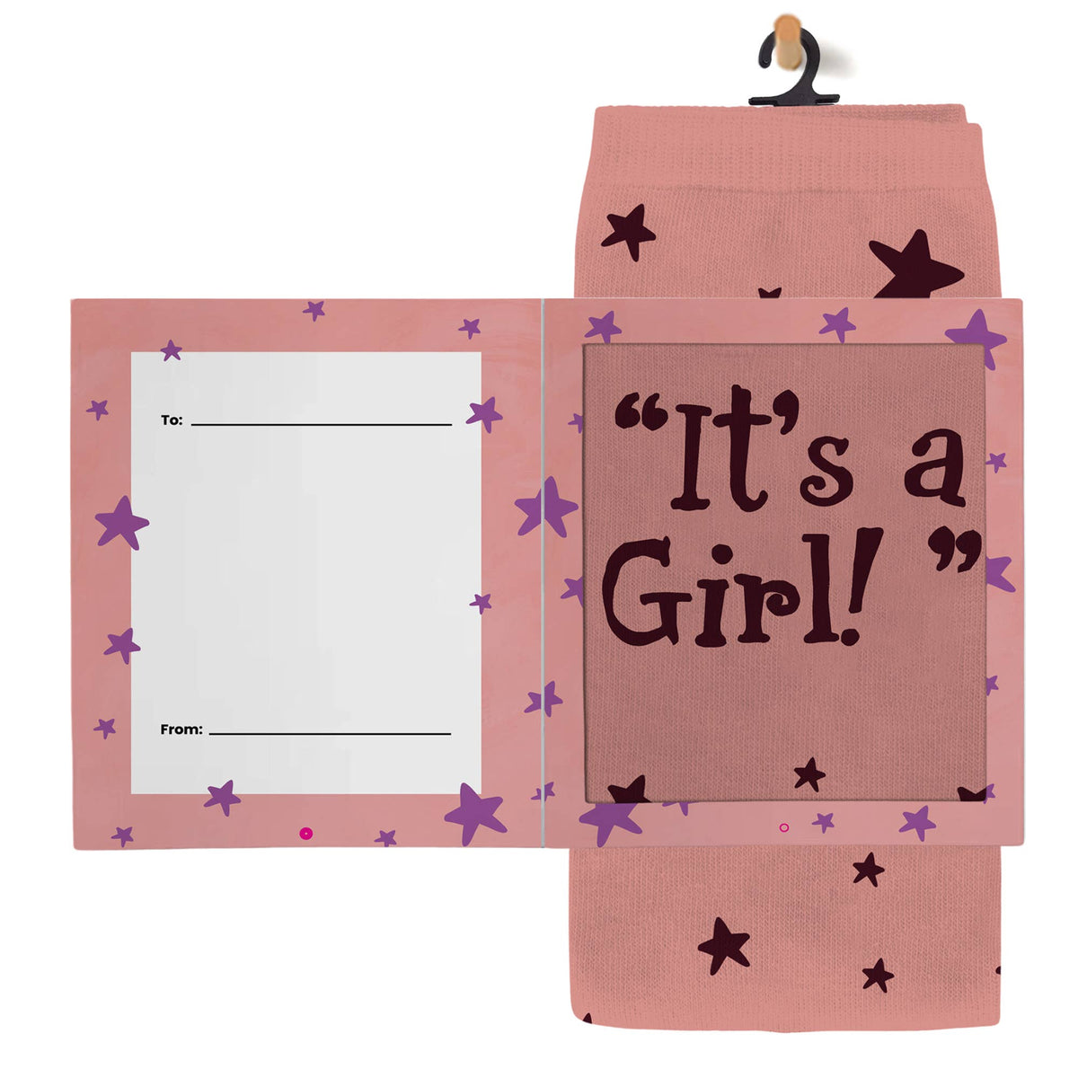 GREETING CARD SOCKS (6 ASSORTED STYLES)