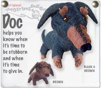 Doc the Dachshund String Doll Keychain