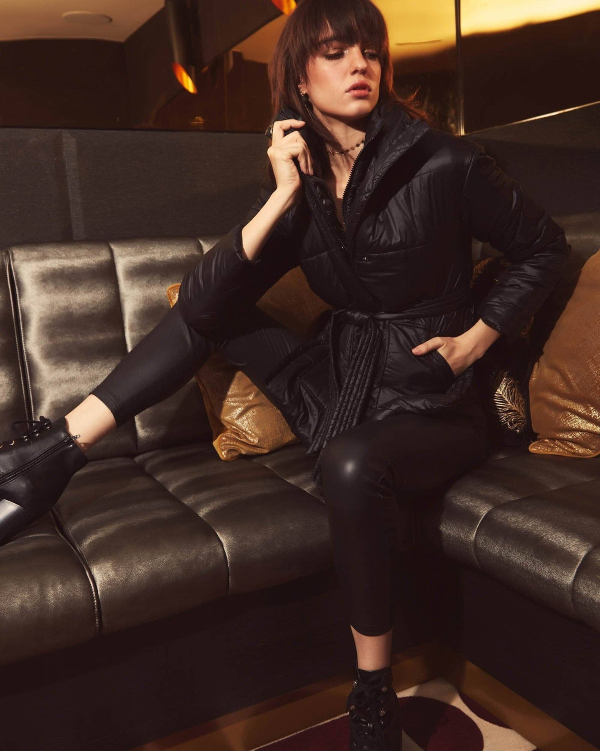 City Slicker Coated Legging - Black: S