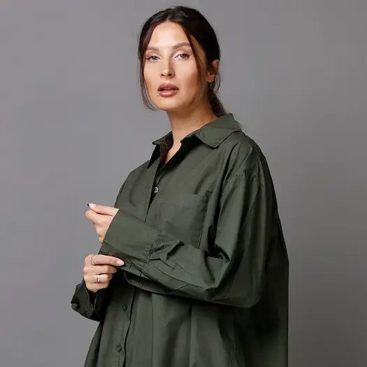 Boyfriend Oversized Cotton Shirt ONE SIZE