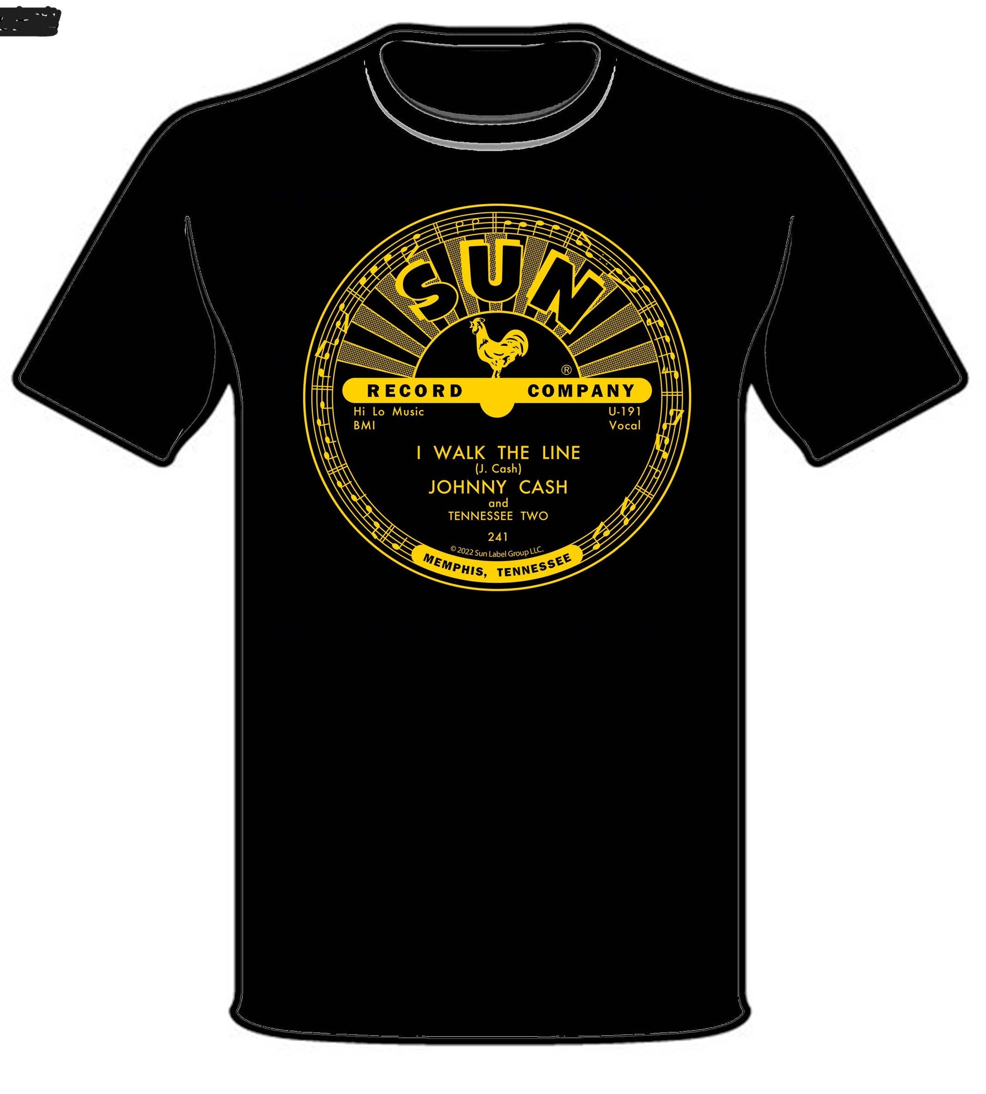 Sun Record T Shirt Johnny Cash, Walk the Line.