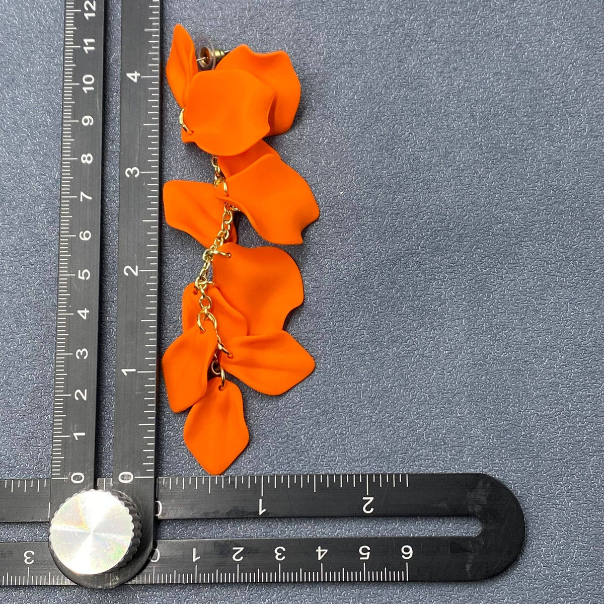Colored Petal Tassel Earrings