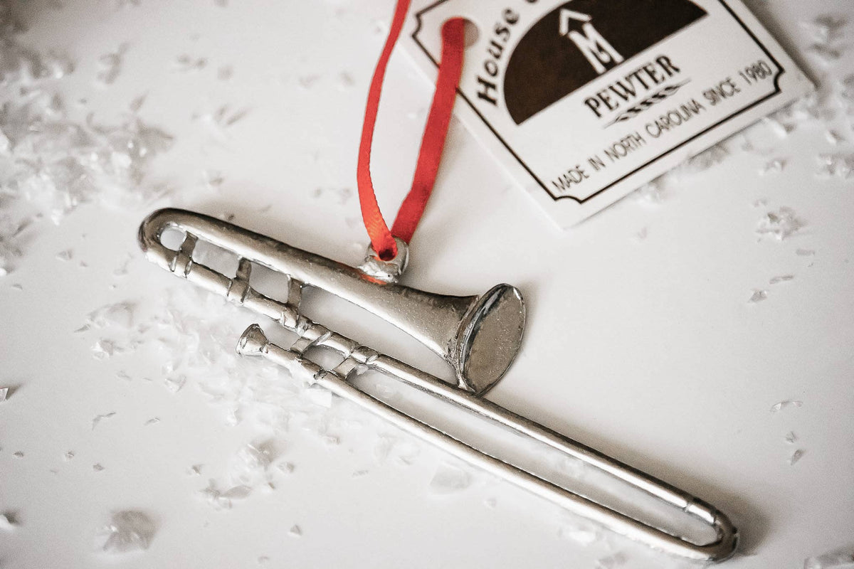 Handmade Music Christmas Ornament - Trombone
