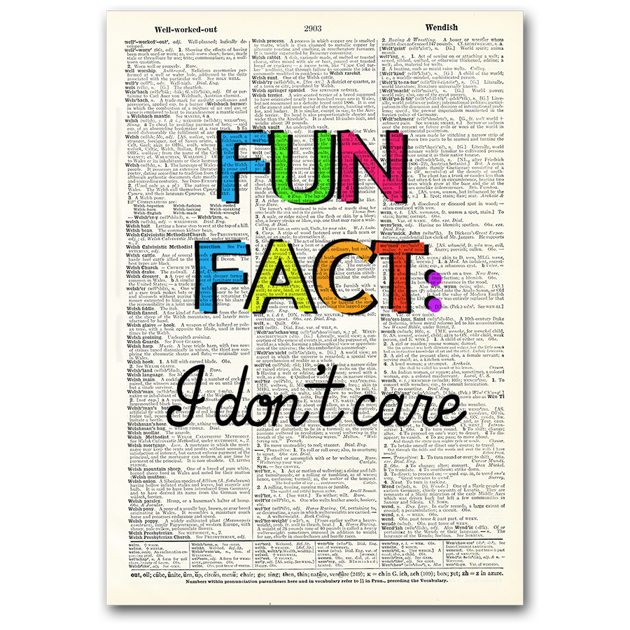 Art Print | Dictionary Page | Vintage | Fun Fact
